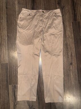 Women's Tan Straight-Leg Dress Pants